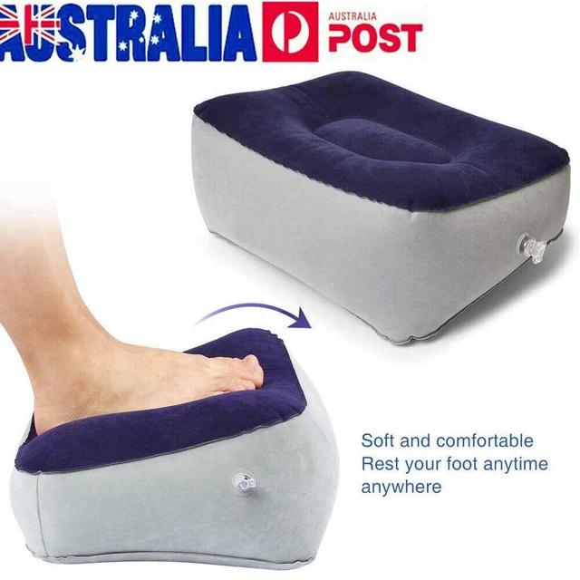 Inflatable Travel Footrest Leg Foot Relax Rest Cushion Plane Car Pillow Portable