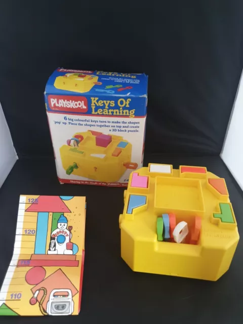 PLAYSKOOL KEYS OF Learning Motor Skills Toy Vintage 1980s Toddler