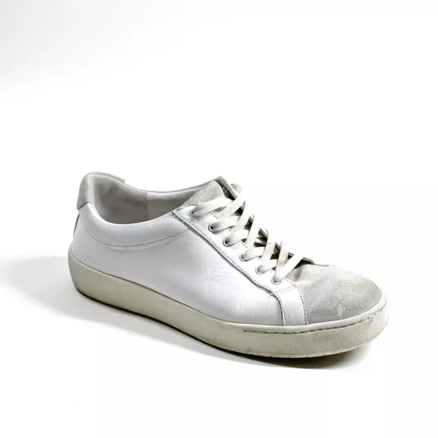 VINCE White Leather and Suede Cap Toe Janna Fashion Laceup Sneakers Size 5.5 GZN