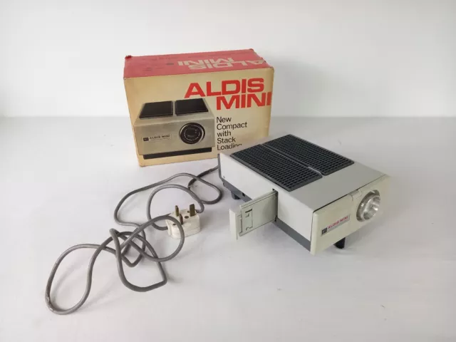 Aldis Mini Compact Stack Loading 35mm Slide Projector - Full Working Order