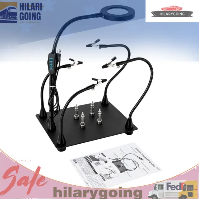 Magnetic Helping Hands Soldering Station Welding&Soldering 4 Flexible Arms &Clip 3