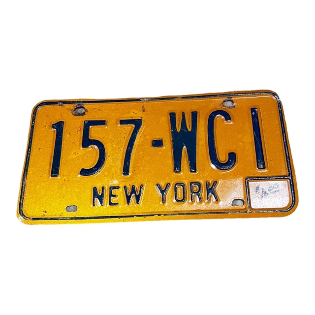 VINTAGE NEW YORK Collectible License Plate 1960s 1970s 157 WCI Tag