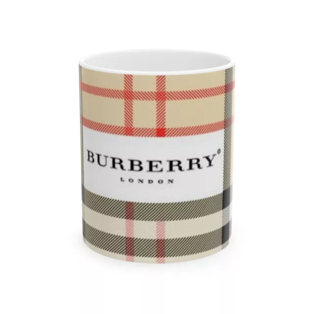 Classic Burberry Coffee Mug Burberry Novelty Luxury Ceramic Coffee Tea Cup 11oz