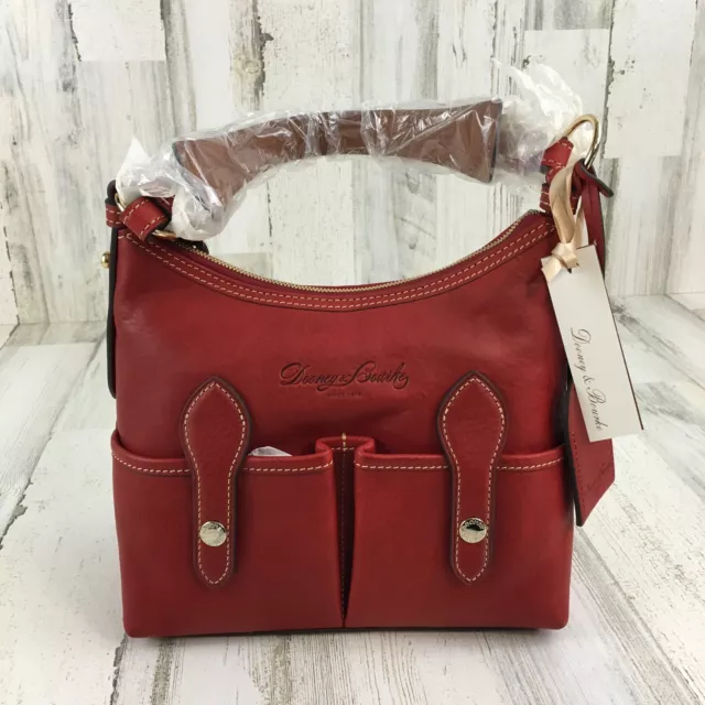Dooney & Bourke Florentine Vachetta Leather Small Lucy Shoulder Bag Red NWT