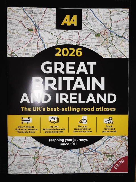 AA ROAD ATLAS Britain 2026 Map Free Tracked Delivery Brand New Aa Road Atlas Britain 2026 Map Free.webp