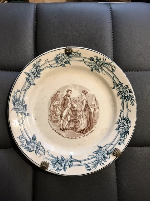 Lot De 3 Grandes Assiettes Parlantes En Faïence - Collection Révolution Française - 3 Décors - Occasion