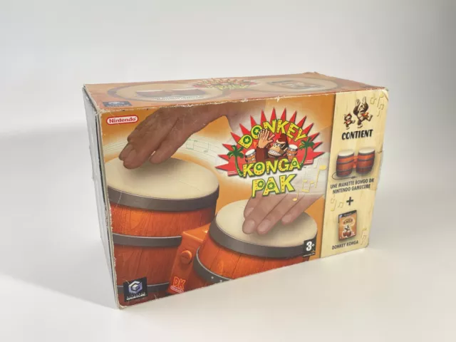 Nintendo Game Cube Donkey Konga Pak EUR Très Bon état jeu non inclus