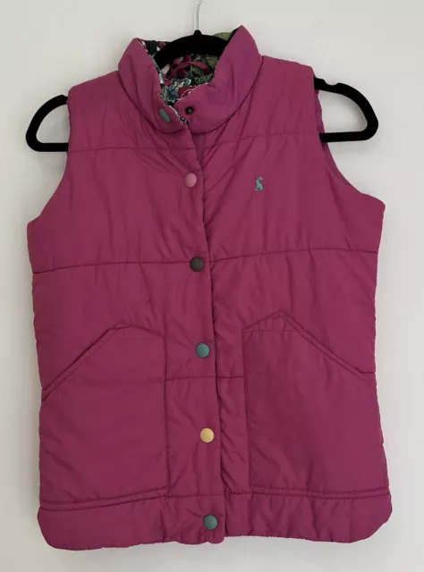 Girls Joules Age 11-12 Waistcoat Gilet Sleeveless Coat Pink