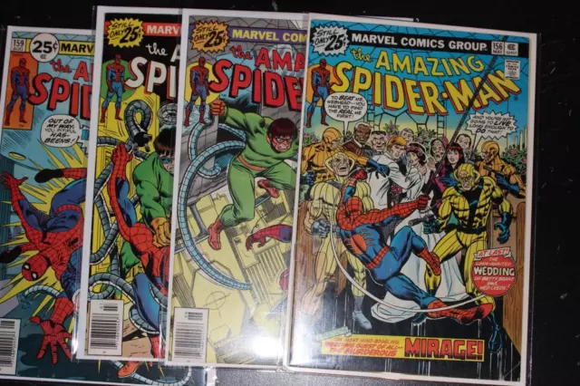 Marvel Bronze Age the Amazing Spiderman 4-pc Lot #156-#159 All Very Fine