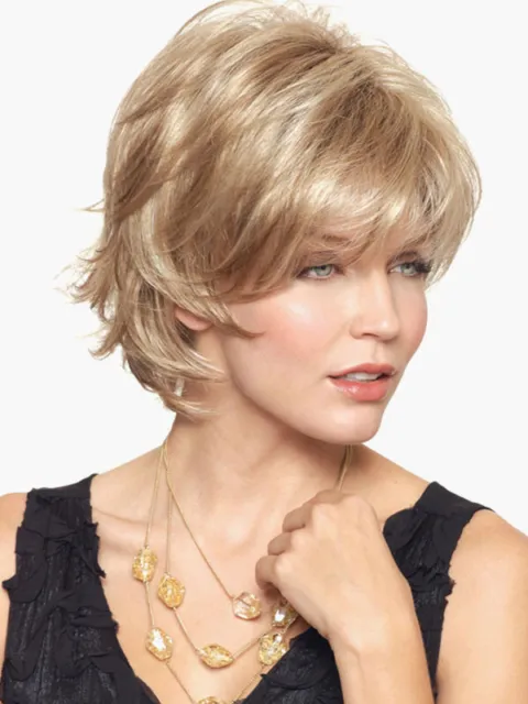 Light Blond Short Hairstyles Women's Natural Straight 100% Human Hair Wig 8 Inch