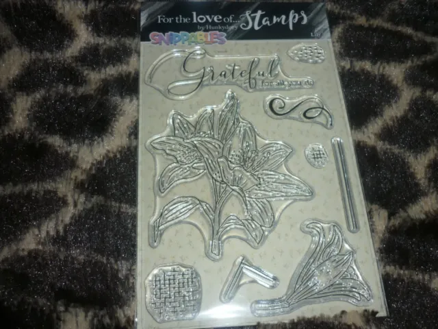 Sheet Of Hunkydory Snippables Clear For The Love Of Stamps (9) Lily New