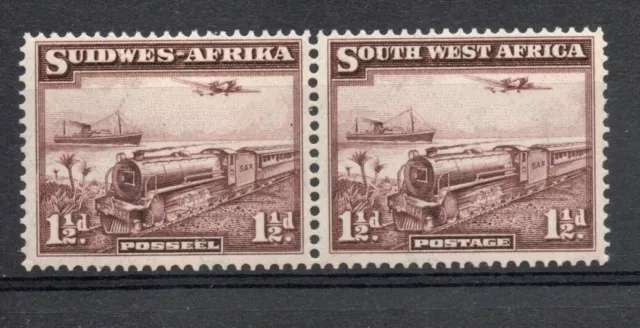 South West Africa Sg 96 1937 Mail Train Pair Mnh