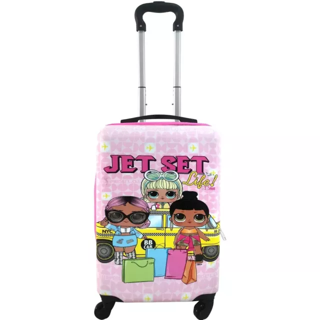 LOL Surprise Jet Set Life Girls' 18" Hard Side Carry-On Spinner Wheeled Suitcase
