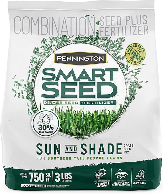 PENNINGTON SMART SEED Sun and Shade Tall Fescue Grass Seed Mix for