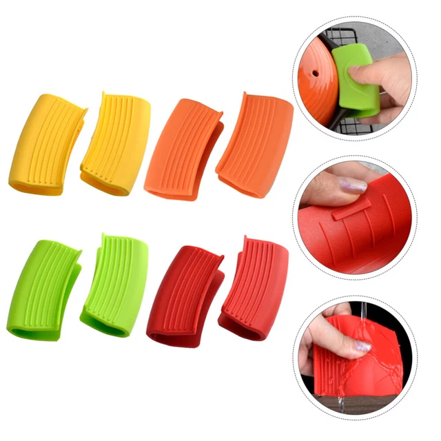 4 paia Coprimaniglia Pentola Assist Clip Orecchi in Silicone Pinza Forno