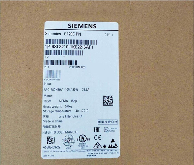 1pcs 2022 NEW SIEMENS 6SL3210-1KE22-6AF1 Free ship
