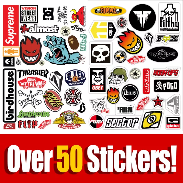 50 Cool Spitfire Skateboard Graffiti Stickers For Skates, Scooters