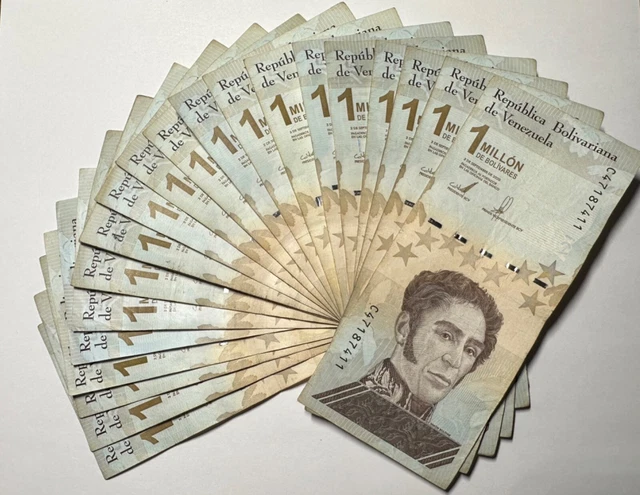 Venezuela 1 Million Bolivar Soberano 2020 USED 1000 PCS Bundle USA SELLER BRICK