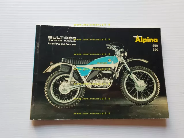 Bultaco Alpina 250-350 1974 manuale uso manutenzione libretto originale