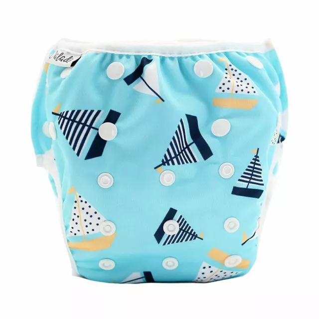 Reusable Swim Nappy Pant Diaper Newborn Baby Toddler Swimming Unisex Boy Boats