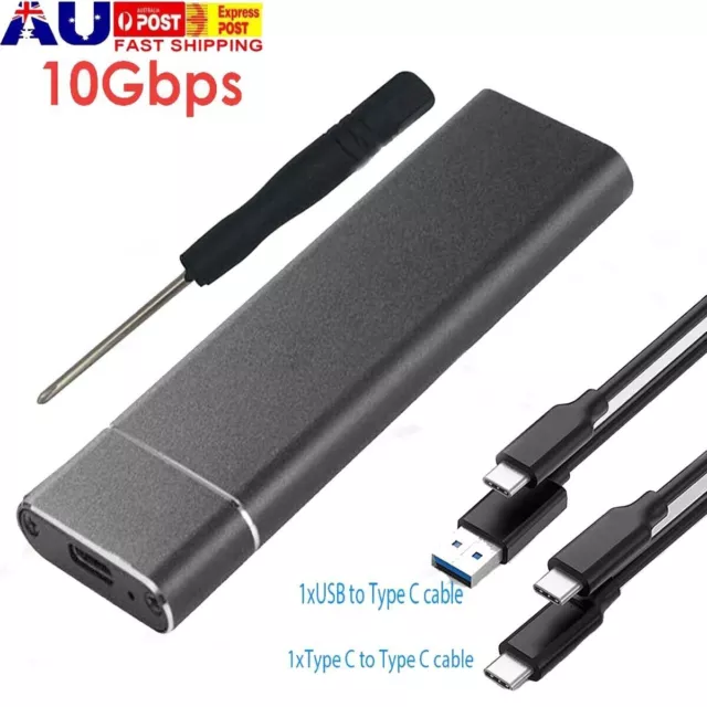 USB 3.2 10Gbps To M.2 NVMe SSD External Enclosure Storage Case Drive USB-C 3