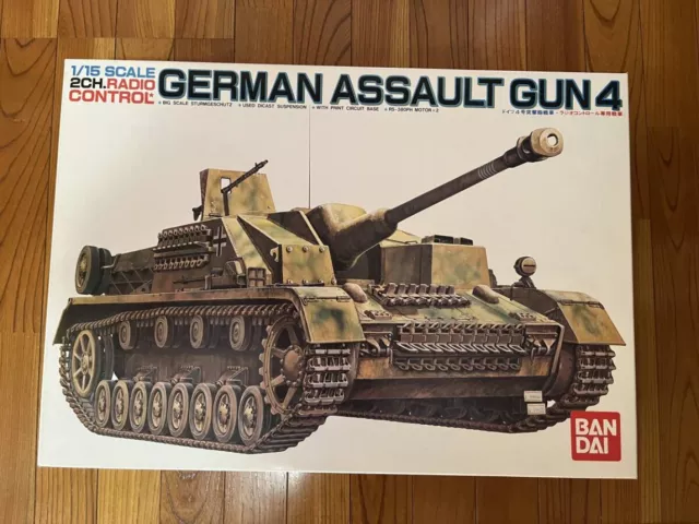 Bandai German No. 4 Assault Gun Tank 1/15 Radio Control RC Big Collection