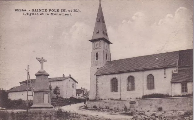 Antique postcard SAINTE-POLE MURTHE-ET-MOSELLE church