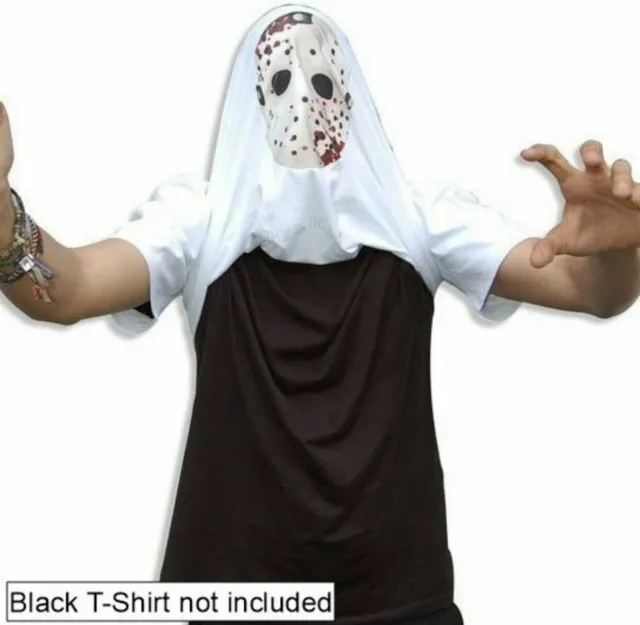 Halloween horror face mask costume Serial Killer party T Shirt Size L