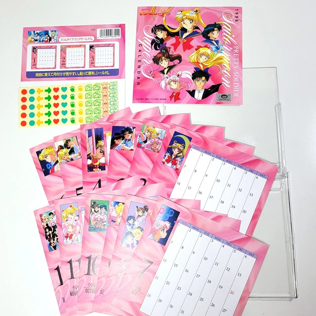 SAILOR MOON SUPERS Vintage Japan 1996 CD Size Desk Calendar Classic