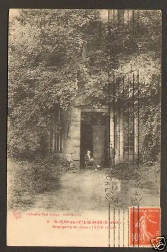 SAINT-JEAN-de-BEAUREGARD (91) ORANGERIE du CHATEAU animée en 1912