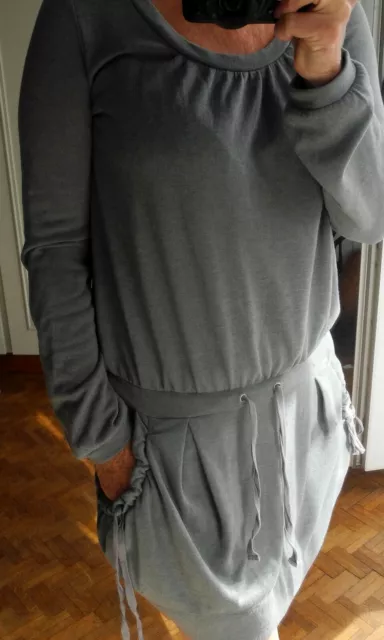 Robe gris clair COMPTOIR DES COTONNIERS S 36/38  confortable en sweat poches