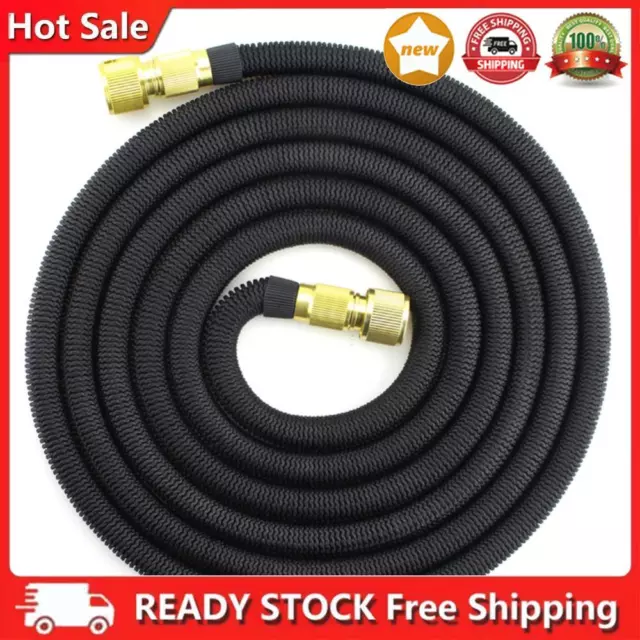 Garden Watering Hose Expandable Car Wash Telescopic Hose Pipe (Black 25FT)