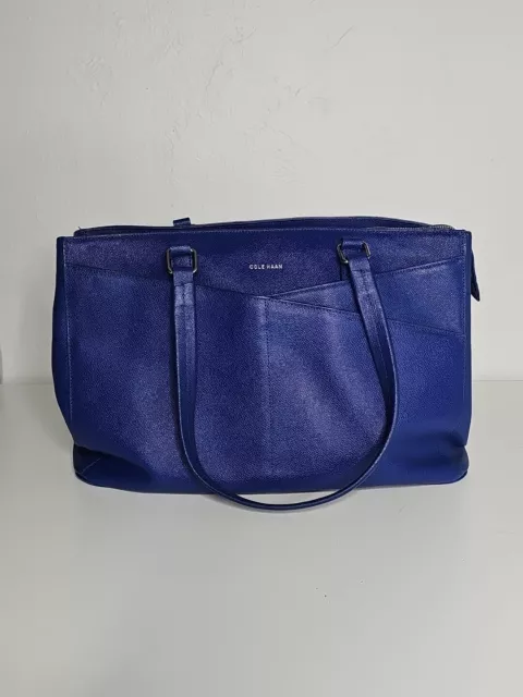 Cole Haan Tote Limited Edition For American Airlines Blue leather Handbag