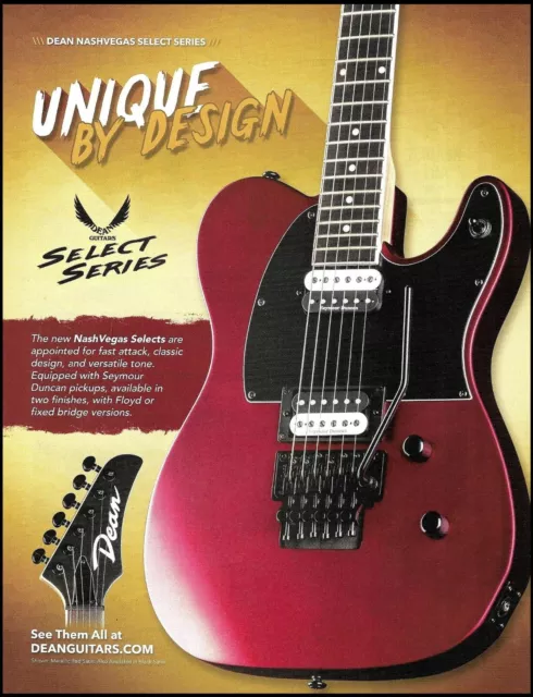 2020 Dean NashVegas select series guitar ad 8 x 11 advertisement print
