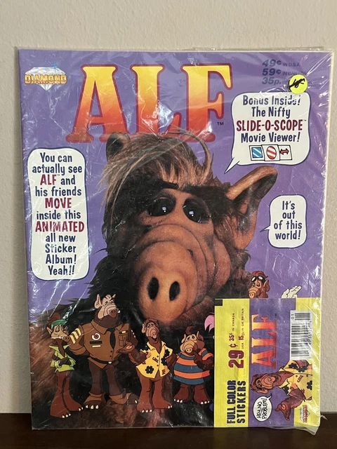 ALF Diamond Sticker Album Activity Book Movie Viewer 1987 Vintage New Sealed
