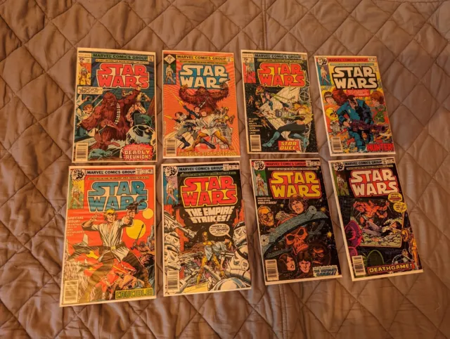 Original Marvel 1977 Star Wars Comic Lot Collection. Bagged And Boarded Issues