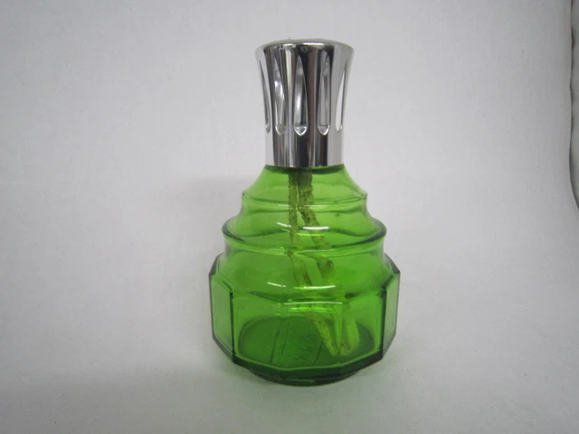 Lampe Berger En Verre Vert - Occasion - Déco Vintage