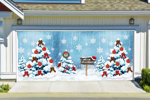 Christmas Garage Door Covers 3d Banners Outside Unique Home Decor Outdoor GD20