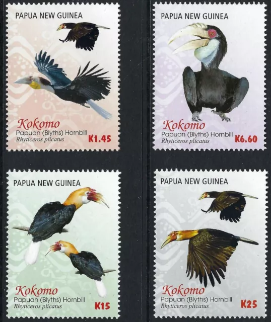 2016 Papua New Guinea - Kokomo Hornbill - Set of 4 - MNH