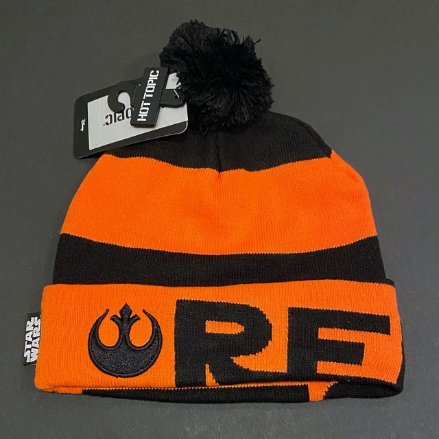 Star Wars Hot Topic Rebel Alliance Blaze Orange Knit Beanie Hat