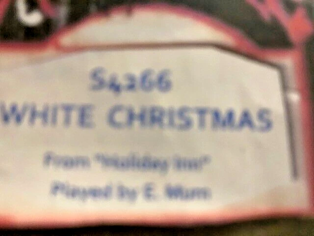 White Christmas    Rare Christmas  Pianola Roll In Very Good Condition