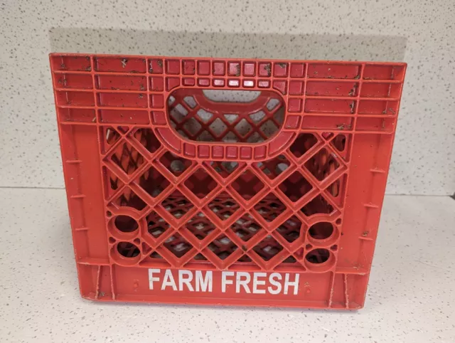 Farm Fresh Foods Dairy Plastic Milk Crate Vintage VTG 90s