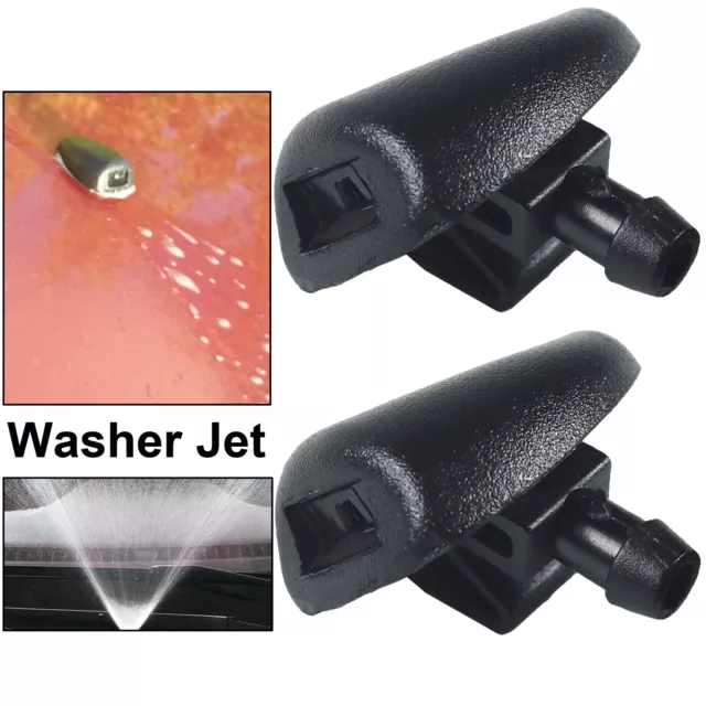 X2 Front Windscreen Washer Nozzle Jet Spray For Peugeot 206 407 Citroen C2 C3 C5