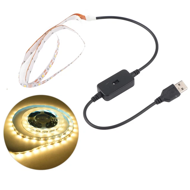 LT (2M)LED Closet Light Strip 5V USB Motion Activated Light Strip Warm Light