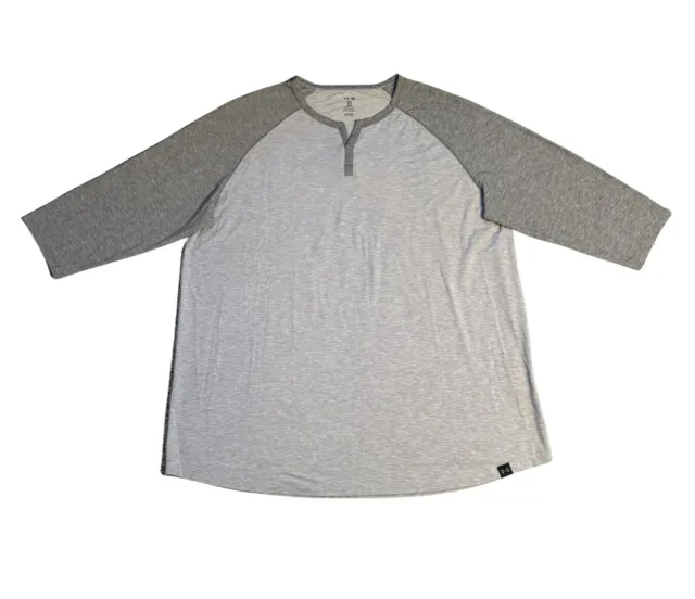 UNDER ARMOUR MENS Shirt Gray 3XL TB12 Athlete Recovery Sleepwear Henley  $24.95 - PicClick