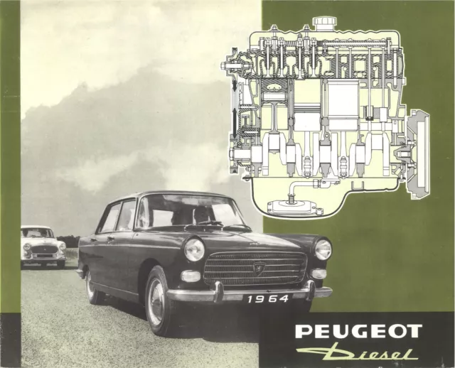 Catalogue prospekt brochure Peugeot gamme Diesel 1964 FR - 403 404 D4B