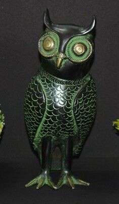 Brass Night Bird Figurine Hooter Owl Design Handmade Statue Showpiece Dec EK140