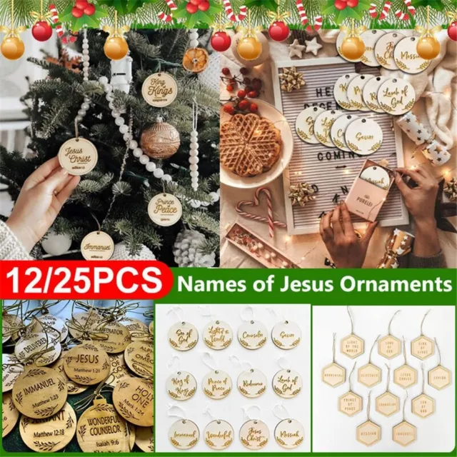 Jesús Cristo Nombre Ornamento Decoración de Navidad Nombres de Jesús Adornos