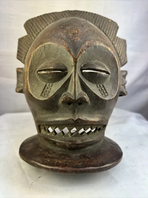 Chokwe Mask Mwana Pwo Congo African Art 8.5” Incised Detail ￼