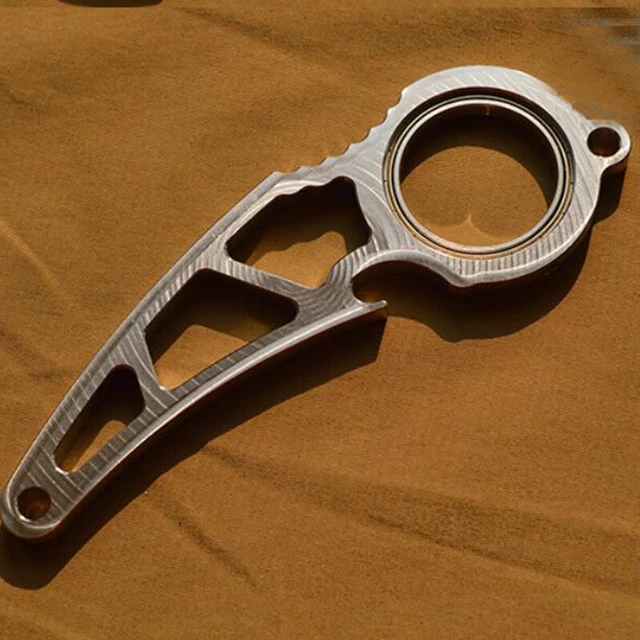 EDC TITANIUM ROTARY wrench Keychain 1/4 M5M6M8 Hexagon wrench Tool